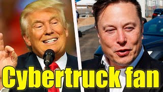 Trump lashes out against the electric car while Elon Musk reveals he is a quotCybertruck fanquot [upl. by Stephanie265]