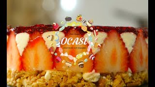 unbaked cheesecake with strawberry Recipe プロが作る本格簡単ストレペリーチーズケーキ レシピ [upl. by Slin190]