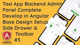 3 Creating a Taxi Backend Admin Panel with AngularJS Side Menu amp Toolbar Design [upl. by Anayra408]