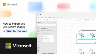 How to import and use custom shapes in Microsoft Visio for the web [upl. by Sergio]