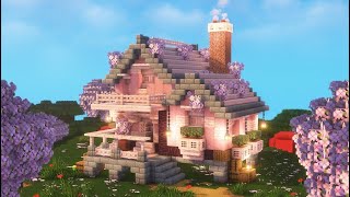 Minecraft Cherry Blossom House Tutorial [upl. by Eniad]