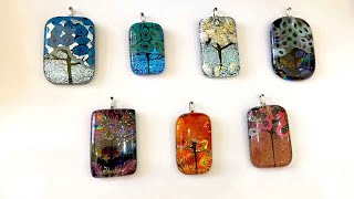 Fused Glass Dichroic Tree Pendants [upl. by Eihctir256]