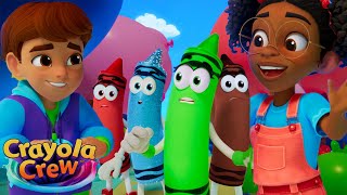 Dragon School Games  Crayola Crew  Moonbug Kids  Cartoons For Kids  Kids Songs  Sing a Long [upl. by Fromma998]