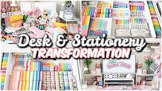 Desk  stationery organization makeover ✨ Work From Home YOUTUBER [upl. by Eboh]