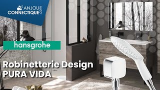 Robinetterie design quotPURA VIDAquot Hansgrohe céramique blanc [upl. by Nylasoj]