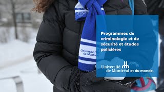 Programmes de criminologie et de sécurité et études policières [upl. by Margi]