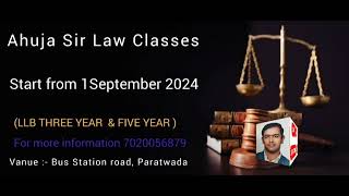 Ahuja Sir Law classes [upl. by Sarchet]