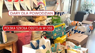 Dary dla powodzian w Polskiej Szkole Osstoja w Oss [upl. by Ymerej]