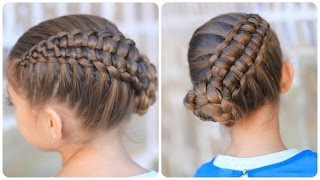 Zipper Braid Updo  Cute Girls Hairstyles [upl. by Leinahtan]