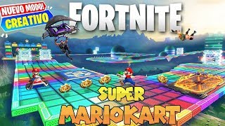 SUPER MARIO KART CARRERA ARCOIRIS en FORTNITE Modo Creativo Código Mapa [upl. by Haidabo]