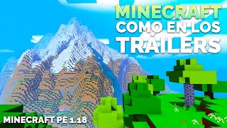 MINECRAFT PE como en los TRÁILERS  Bare Bones para Minecraft Pe 118  SHADERS GAMA BAJA Y ALTA [upl. by Naeroled]