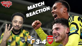 Luton Town 34 Arsenal  Troopz Match Reaction  DECLAN RICE amp BLOODCLAAT PEAS SAVES THE DAY [upl. by Htiaf]