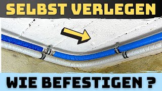 Wasserleitung amp Heizungsrohr selbst verlegen  Alu Verbundrohr befestigen Teil 1 [upl. by Nosylla549]