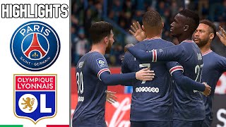 PSG vs LYON  Goals and Highlights 2022 Ligue 1 FIFA 22 [upl. by Tteve]