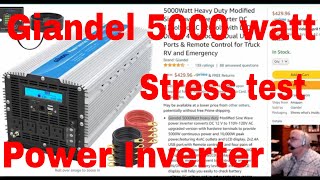 Giandel 5000 Watt heavy duty Modified Sine Wave power inverter quotSTRESS TESTquot [upl. by Aitnahc761]