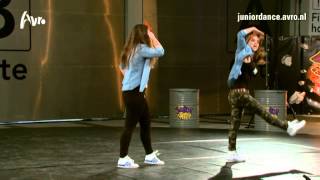 Junior Dance  Annah en Nonna  Streetdance  Auditiedag Den Haag 2013 [upl. by Yeltrab]