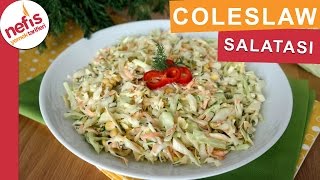 Coleslaw Salata Tarifi  Orijinal Kfc Lezzetinde  Nefis Yemek Tarifleri [upl. by Marbut]