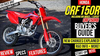 New Honda CRF150R amp Big Wheel Review Specs Differences Explained  Fastest CRF 150 Motorcycle [upl. by Caassi]