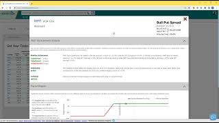 Market Chameleon Put Spread Screener and trade example [upl. by Haisi]