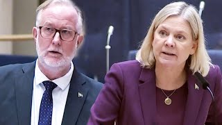 Magdalena Andersson frågar Johan Pehrson om varför han tillät Björn Söder bli ordförande i OSSE [upl. by Ydnih]