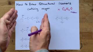 How to Draw Structural Isomers containing Oxygen C4H10O [upl. by Nomyad]