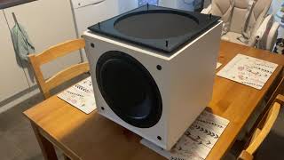 Wharfedale Diamond SW150 Subwoofer White 150 Watt 10” Driver User Review Link in Description [upl. by Sivrad]