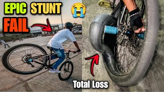 EPIC STOPPIE FAIL  Cycle Stunt Challenge [upl. by Windzer]