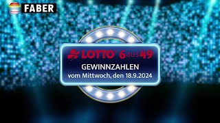 FABER Lotto · LottoGewinnzahlen vom Mittwoch den 18092024 [upl. by Cleo321]