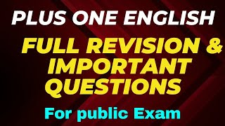 Plus One English Full Revision [upl. by Leoni]