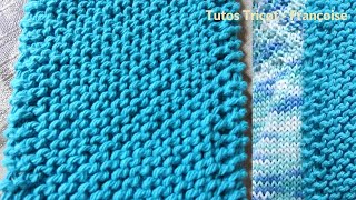 Tuto Tricot Comment tricoter une écharpe au point Mousse Oblique facile [upl. by Cogen]