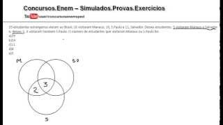 Conjuntos  02  Exercícios Comentados Matemática  35 estudantes estrangeiros vieram ao Brasil [upl. by Valida]