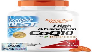 Doctors Best High Absorption CoQ10 with BioPerine Gluten Free Naturally Fermented Heart Review [upl. by Ellerad]