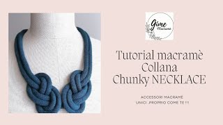 collana NECKLACE tutorial macramè principianti ita [upl. by Hightower]