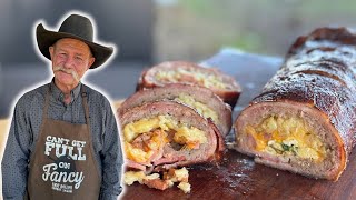 Epic Breakfast Fatty  Hearty Smoked Breakfast bestbreakfastever breakfast cowboybreakfast [upl. by Esinej522]