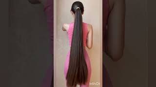 Indian long hair❤️hairstyle longhairs longhairstyling haircare hairlength indianlonghair [upl. by Asli750]