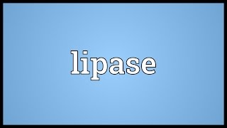 Lipase Meaning [upl. by Irahk272]