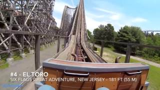 Top 10 Tallest wooden roller coasters [upl. by Mayda697]