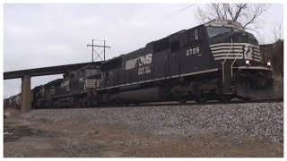 Norfolk Southern 54G at Farmdale — January 23 2017 [upl. by Araic]