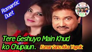 Tere Geshuyo Main Khud ko ChupakarKumar SanuAlka Yagnik Romantic Duet song [upl. by Ramunni]