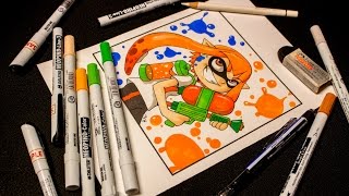 Comment dessiner Splatoon  dessin au neopikocolor [upl. by Queenie5]