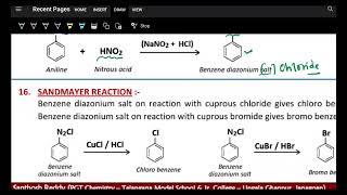 1Diazotization 2Sandmeyer 3Gattermann reactions [upl. by Leva]