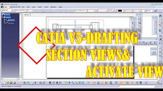 catia v5 draftingsection view in catia [upl. by Colver976]