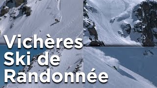 Vichères Bec Rond ski de randonnée hors pistes montagne Valais Suisse MontBlanc massif [upl. by Olen]