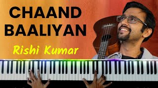 Chaand Baaliyan Piano Instrumental  Karaoke Lyrics  Ringtone  Notes Hindi Song Keyboard [upl. by Letnwahs]