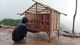 Making a simple sustainable wooden chicken coop [upl. by Yenattirb]