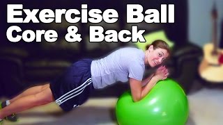 Exercise Ball Core and Back Strengthening Exercises Moderate  Ask Doctor Jo [upl. by Huntingdon]