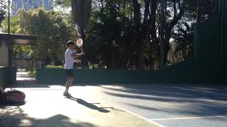 Is this a young Roger Federer training on a wall circa 1996 maybe [upl. by Ecnerwaled958]