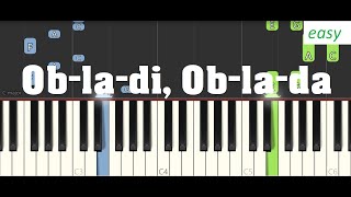 Obladi Oblada  The Beatles  Piano Tutorial EASY [upl. by Nahtonoj235]