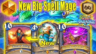 NEW Big Spells Mage Deck Is Surprisingly Good With New Legendary At Perils in Paradise  Hearthstone [upl. by Rae138]