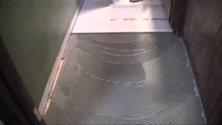 How to Install Cement Board on the Floor fastening with thin set andscrews [upl. by Wiskind]